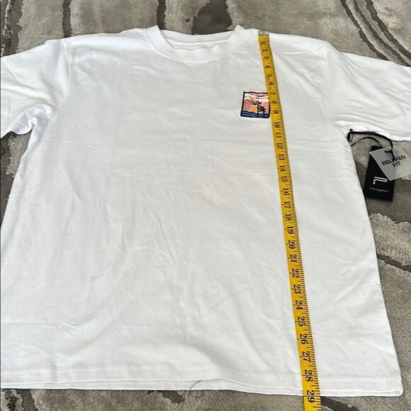 Men’s White Short Sleeve Tee with California Graphic - Picture 6 of 7